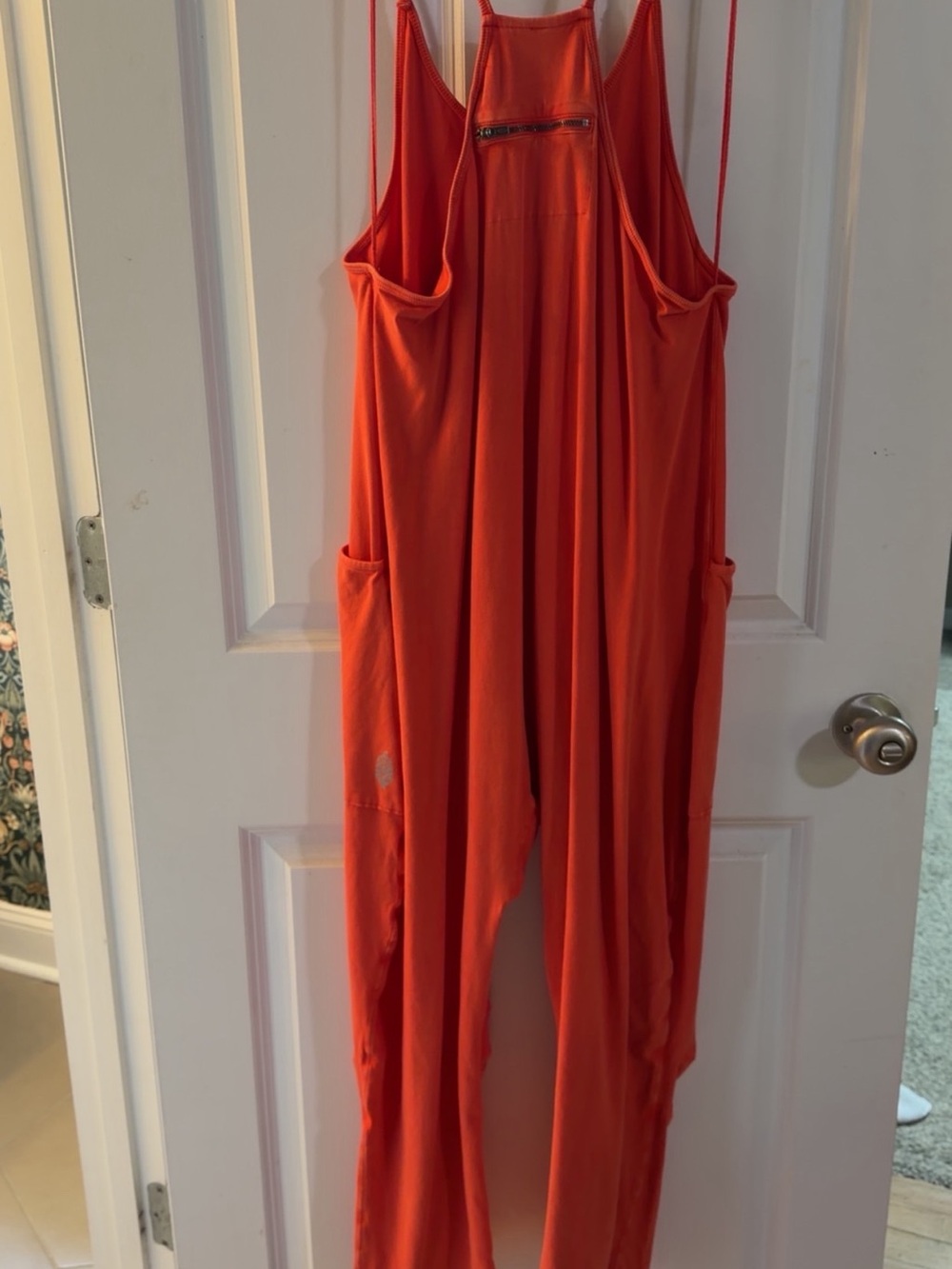 FP Movement by Free People Orange Sleeveless Jumpsuit Romper with Pockets - Picture 2 of 4